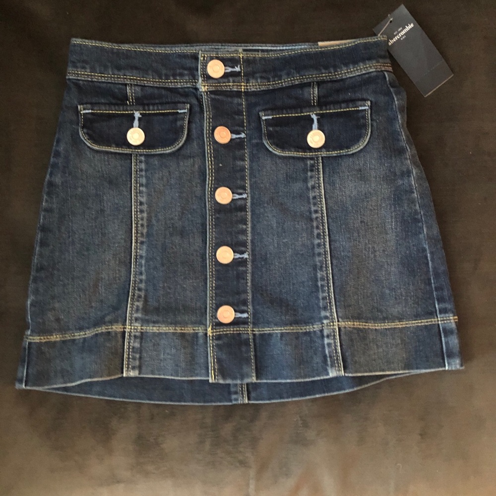 Abercrombie and Fitch button up denim skirt